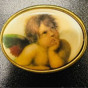 Vintage Cherub Brooch